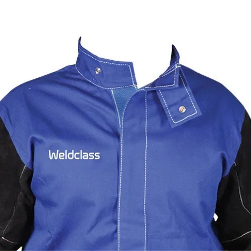 100056380_91603.jpeg WELDING JACKET, PROMAX, LEATHER SLEEVES, BLUE, SIZE M