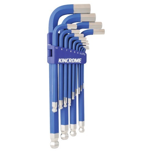 BALL END, JUMBO HEX KEY WRENCH SET 13 PCE METRIC 2-19MM