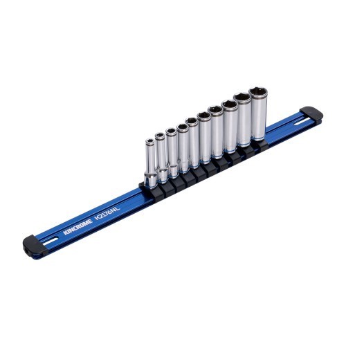 10 PIECE 1/4” DRIVE NUT-LOK™ DEEP SOCKET RAIL SET