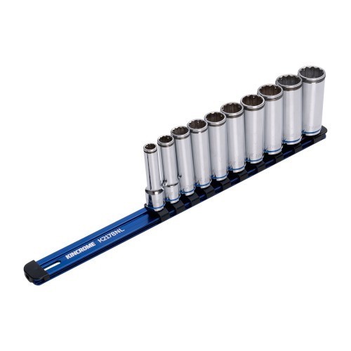 10 PIECE 3/8” DRIVE NUT-LOK™ DEEP SOCKET RAIL SET