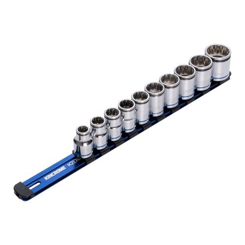 10 PIECE 1/2” DRIVE NUT-LOK™ SOCKET RAIL SET