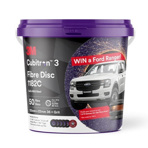 101170376_87948.jpeg DISC, FIBRE, CUBITRON™ 3 1182C, 36GRIT, BUCKET OF 50, 125 X 22MM, 3M™